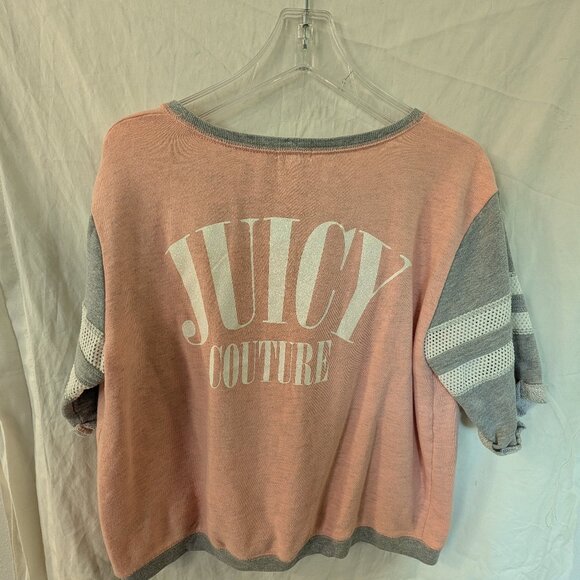 Juicy Couture Pink Jersey Top XL Crop - Picture 4 of 5